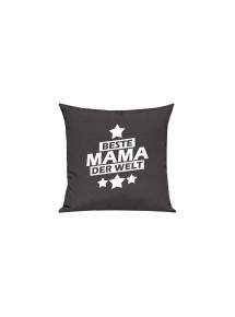 Sofa Kissen Beste Mama der Welt, Farbe dunkelgrau