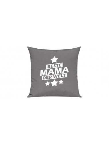 Sofa Kissen Beste Mama der Welt, Farbe grau