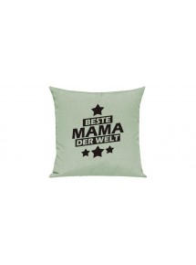 Sofa Kissen Beste Mama der Welt, Farbe pastellgruen