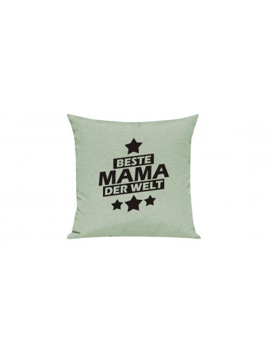 Sofa Kissen Beste Mama der Welt, Farbe pastellgruen