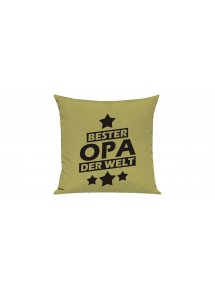 Sofa Kissen Bester Opa der Welt, Farbe hellgruen