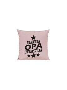 Sofa Kissen Bester Opa der Welt, Farbe rosa