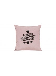 Sofa Kissen Bester Schwager der Welt, Farbe rosa