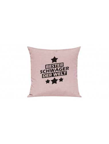 Sofa Kissen Bester Schwager der Welt, Farbe rosa