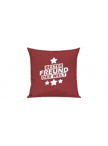 Sofa Kissen Bester Freund der Welt, Farbe rot