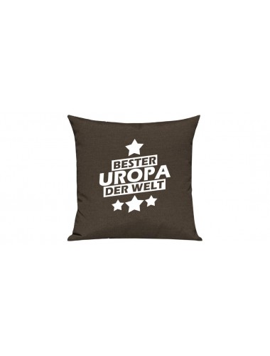Sofa Kissen Bester Uropa der Welt, Farbe braun