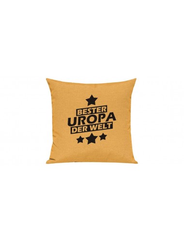 Sofa Kissen Bester Uropa der Welt, Farbe gelb