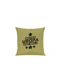 Sofa Kissen Bester Uropa der Welt, Farbe hellgruen