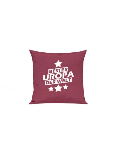 Sofa Kissen Bester Uropa der Welt, Farbe pink