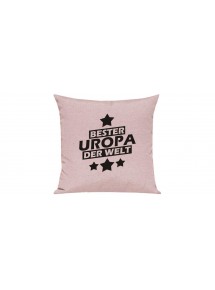 Sofa Kissen Bester Uropa der Welt, Farbe rosa