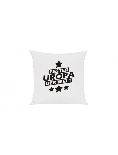 Sofa Kissen Bester Uropa der Welt, Farbe weiss
