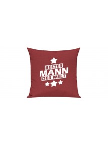 Sofa Kissen Bester Mann der Welt, Farbe rot