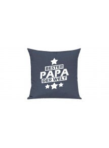 Sofa Kissen Bester Papa der Welt, Farbe blau