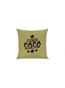 Sofa Kissen Bester Papa der Welt, Farbe hellgruen
