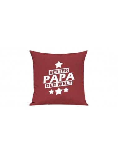 Sofa Kissen Bester Papa der Welt, Farbe rot