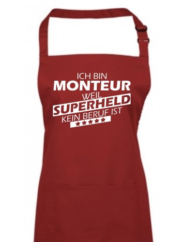Kochschürze, Ich bin Monteur, weil Superheld kein Beruf ist
