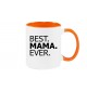 Kaffeepott , BEST MAMA EVER, orange