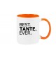 Kaffeepott , BEST TANTE EVER, orange