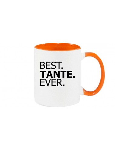 Kaffeepott , BEST TANTE EVER, orange