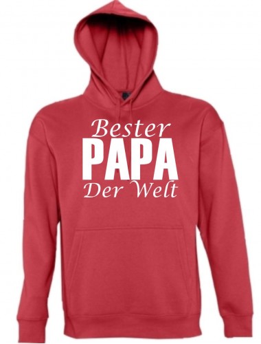 Hooded, Bester Papa Der Welt, rot, L