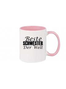 Kaffeepott, Beste Schwester der Welt, rosa