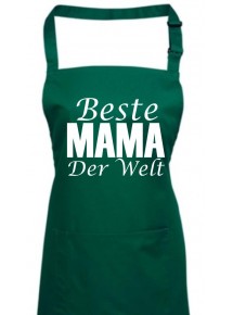 Kochschürze, Beste Mama der Welt, bottlegreen