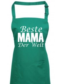Kochschürze, Beste Mama der Welt, emerald