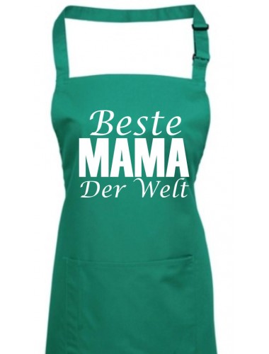 Kochschürze, Beste Mama der Welt, emerald