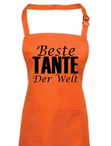 Kochschürze, Beste Tante der Welt, orange