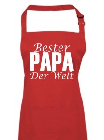 Kochschürze, Bester Papa Der Welt, rot