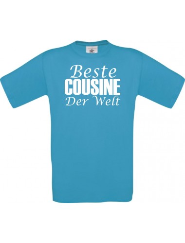 Kinder-Shirt, Beste Cousine der Welt, Farbe atoll, 104
