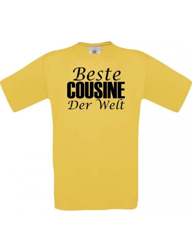 Kinder-Shirt, Beste Cousine der Welt, Farbe gelb, 104