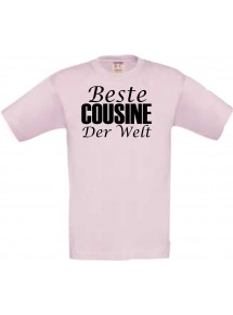 Kinder-Shirt, Beste Cousine der Welt, Farbe rosa, 104