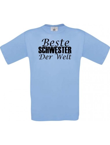 Kinder-Shirt, Beste Schwester der Welt, Farbe hellblau, 104