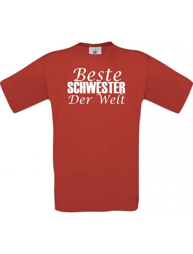 Kinder-Shirt, Beste Schwester der Welt, Farbe rot, 104