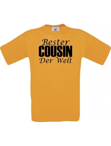 Kinder-Shirt, Bester Cousin der Welt, Farbe orange, 104