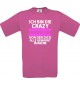 Kinder-Shirt Ich Bin die Crazy Schwester vor der dich alle,, Farbe pink, 104
