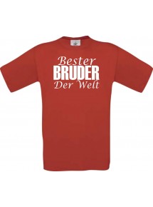 Kinder-Shirt, Bester Bruder der Welt, Farbe rot, 104