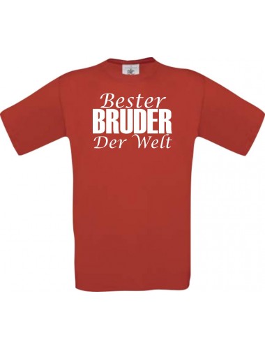 Kinder-Shirt, Bester Bruder der Welt, Farbe rot, 104