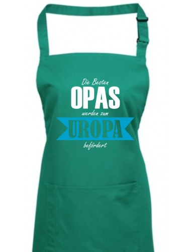 Kochschürze, Die Besten Opas werden zum Uropa, emerald