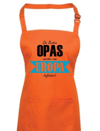 Kochschürze, Die Besten Opas werden zum Uropa, orange