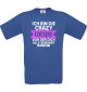 Kinder-Shirt Ich Bin die Crazy Cousine vor der dich alle,, Farbe royalblau, 104