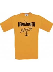 Männer-Shirt Heimathafen Berlin  kult, orange, Größe L