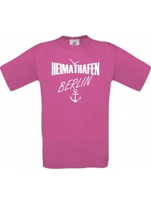 Männer-Shirt Heimathafen Berlin  kult, pink, Größe L