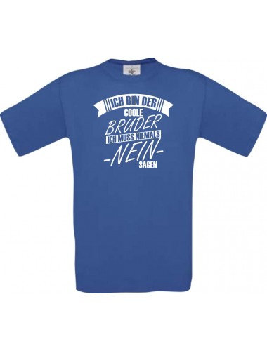 Kinder-Shirt Ich Bin der Coole Bruder, Farbe royalblau, 104