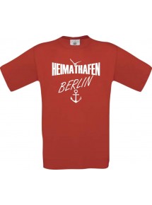 Männer-Shirt Heimathafen Berlin  kult, rot, Größe L