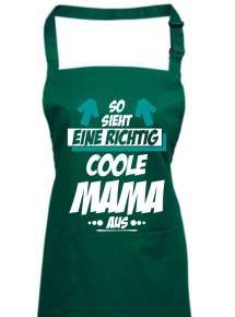 Kochschürze, So sieht eine Coole Mama aus, bottlegreen