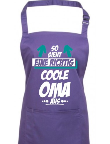 Kochschürze, So sieht eine Coole Oma aus, purple