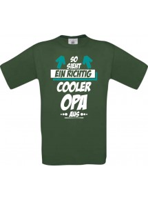 Männer-Shirt, So sieht ein Cooler Opa aus, grün, L