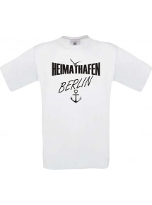 Männer-Shirt Heimathafen Berlin  kult, weiss, Größe L